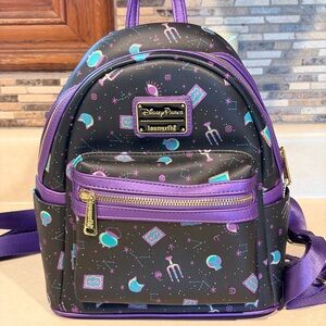 Disney Parks Loungefly Haunted Mansion Mini Backpack in Black & Purple